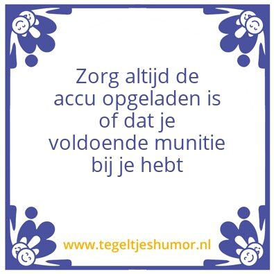 Tegeltje: accu