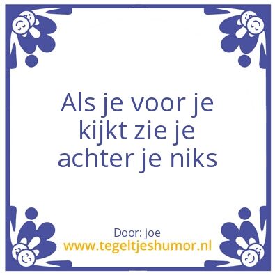 Tegeltje: onzin