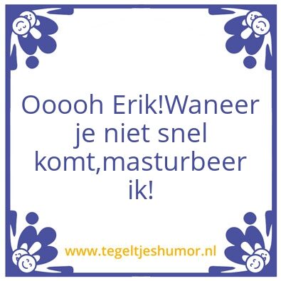 Tegeltje: Erik