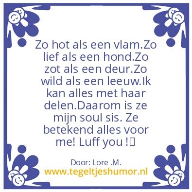 Tegeltje: Soul Sis â¤