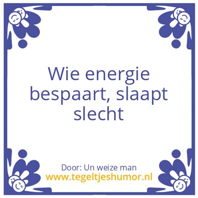 Tegeltje: Weize les