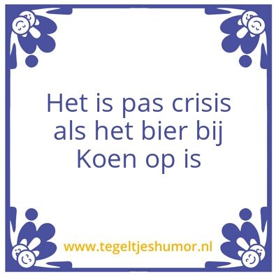 Tegeltje: Crisis