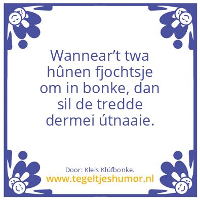 Tegeltje: Wannear’t.