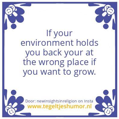 Tegeltje: Your Environment  !