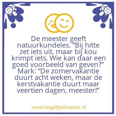 Tegeltje: natuurkundeles