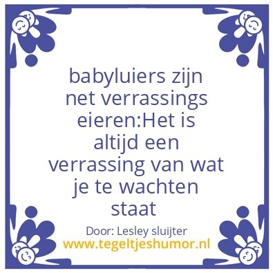 Tegeltje: Verrassing