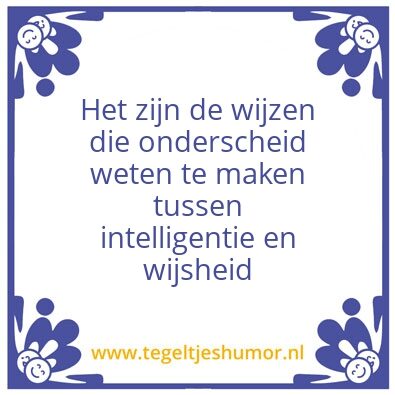 Tegeltje: Wijsheid