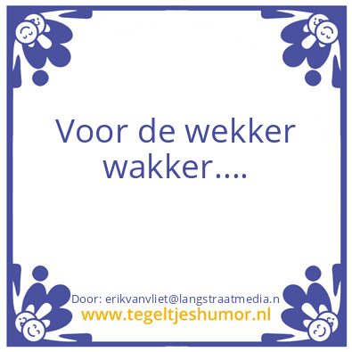 Tegeltje: EVV