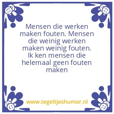 Tegeltje: Fouten