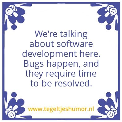 Tegeltje: Bug