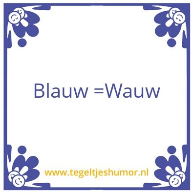 Tegeltje: Blauw
