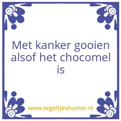 Tegeltje: Chocokanker
