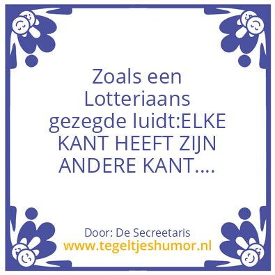 Tegeltje: Terzijde