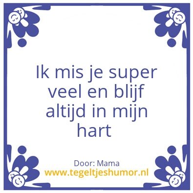 Tegeltje: Mama