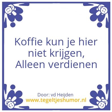 Tegeltje: Koffie