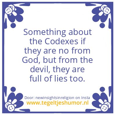 Tegeltje: They are FROM THE DEVIL  !!!!!