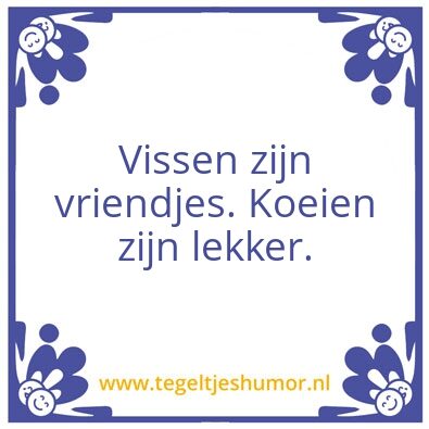 Tegeltje: Vissen vriendjes