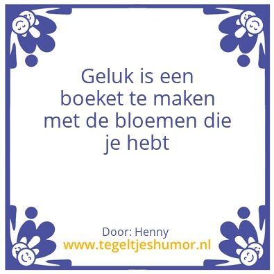 Tegeltje: Geluk