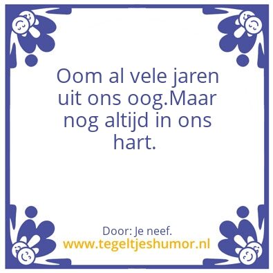 Tegeltje: We denken aan je.