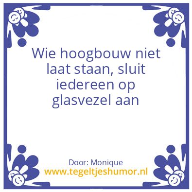 Tegeltje: Glasvezel