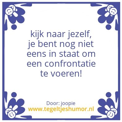 Tegeltje: conversatie