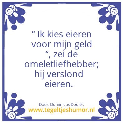 Tegeltje: Omelet