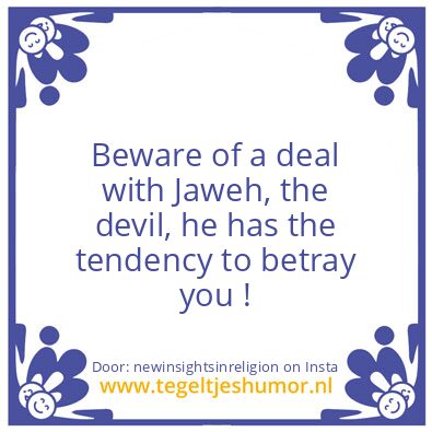 Tegeltje: Beware of the devil,