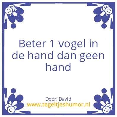 Tegeltje: vogel
