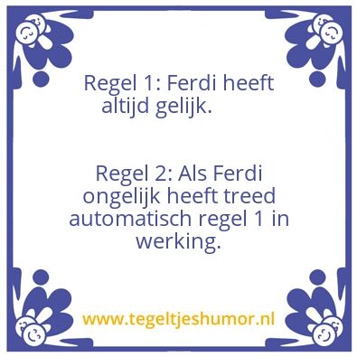 Tegeltje: Ferdi