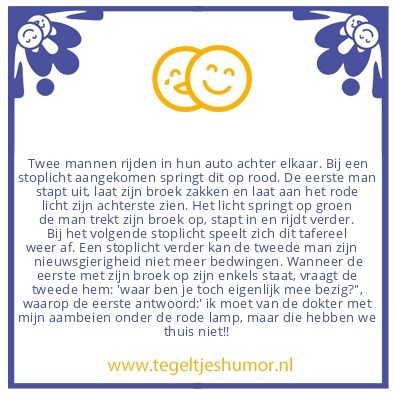 Tegeltje: Rode licht
