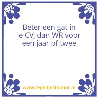 Tegeltje: Wr