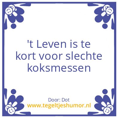 Tegeltje: Koksmessen