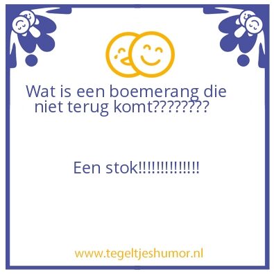 Tegeltje: Boemerang