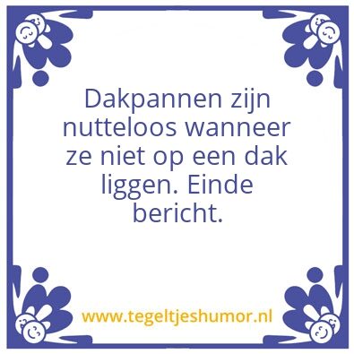 Tegeltje: Dakpannen