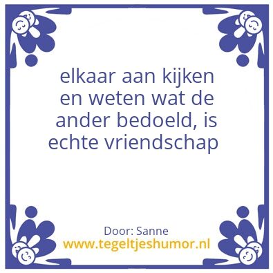 Tegeltje: Vriendschap