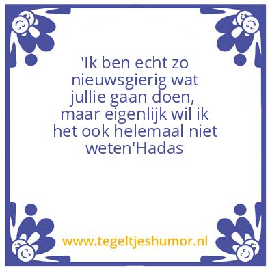Tegeltje: Tegeltje