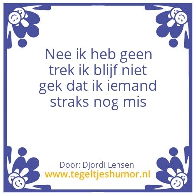 Tegeltje: Bloed zweet en tranen