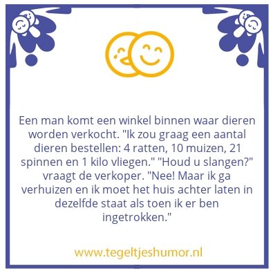 Tegeltje: Dierenwinkel