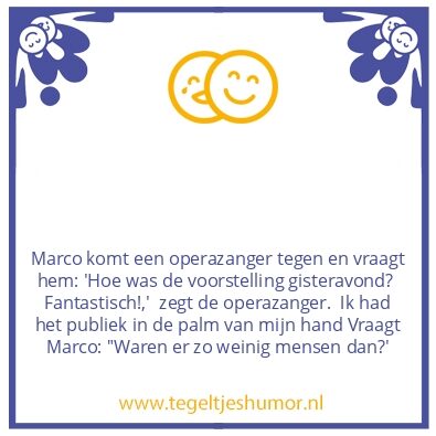 Tegeltje: Operazanger