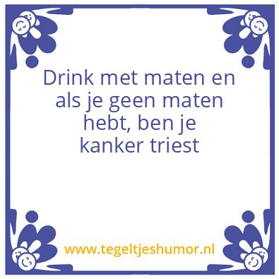 Tegeltje: Maten