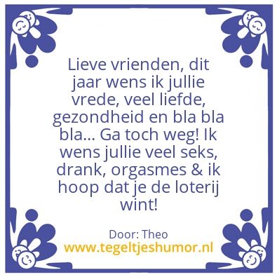 Tegeltje: Nieuwjaar