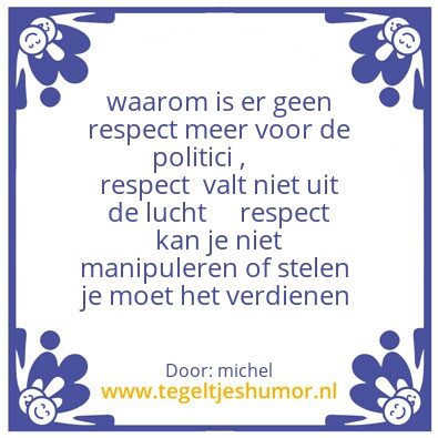 Tegeltje: RESPECT