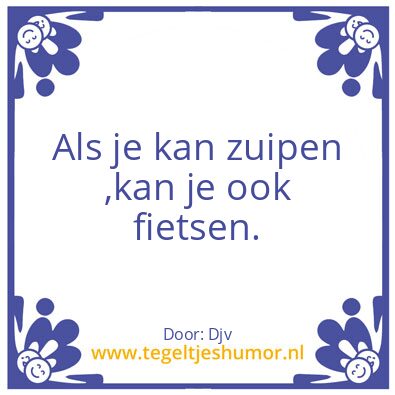 Tegeltje: Zuipen