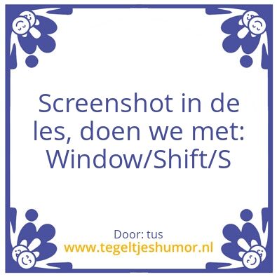Tegeltje: Tip van Flip…