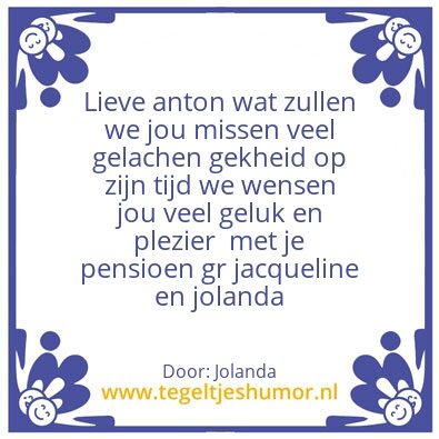 Tegeltje: Anton