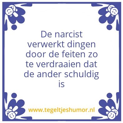 Tegeltje: Narcist