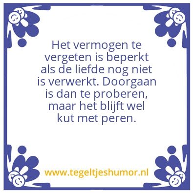 Tegeltje: Lief en leed