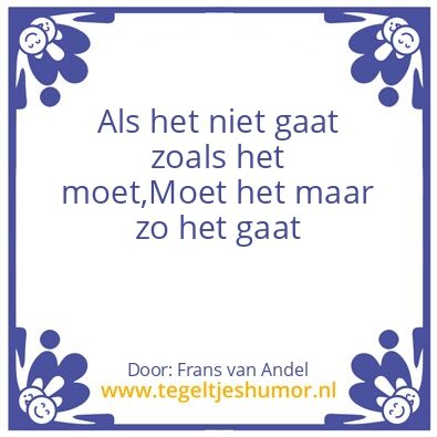 Tegeltje: opgeven is geen optie