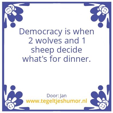 Tegeltje: Democracy