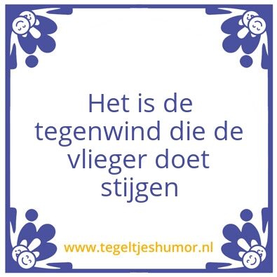 Tegeltje: Tegenwind